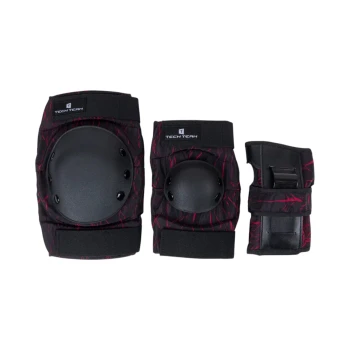 Набор защиты Tech Team Safe fit adult 4.0 Black-red (черный-красный) размер XL